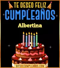 GIF Te deseo Feliz Cumpleaños Albertina